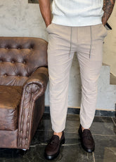 Calça em Linho Bege