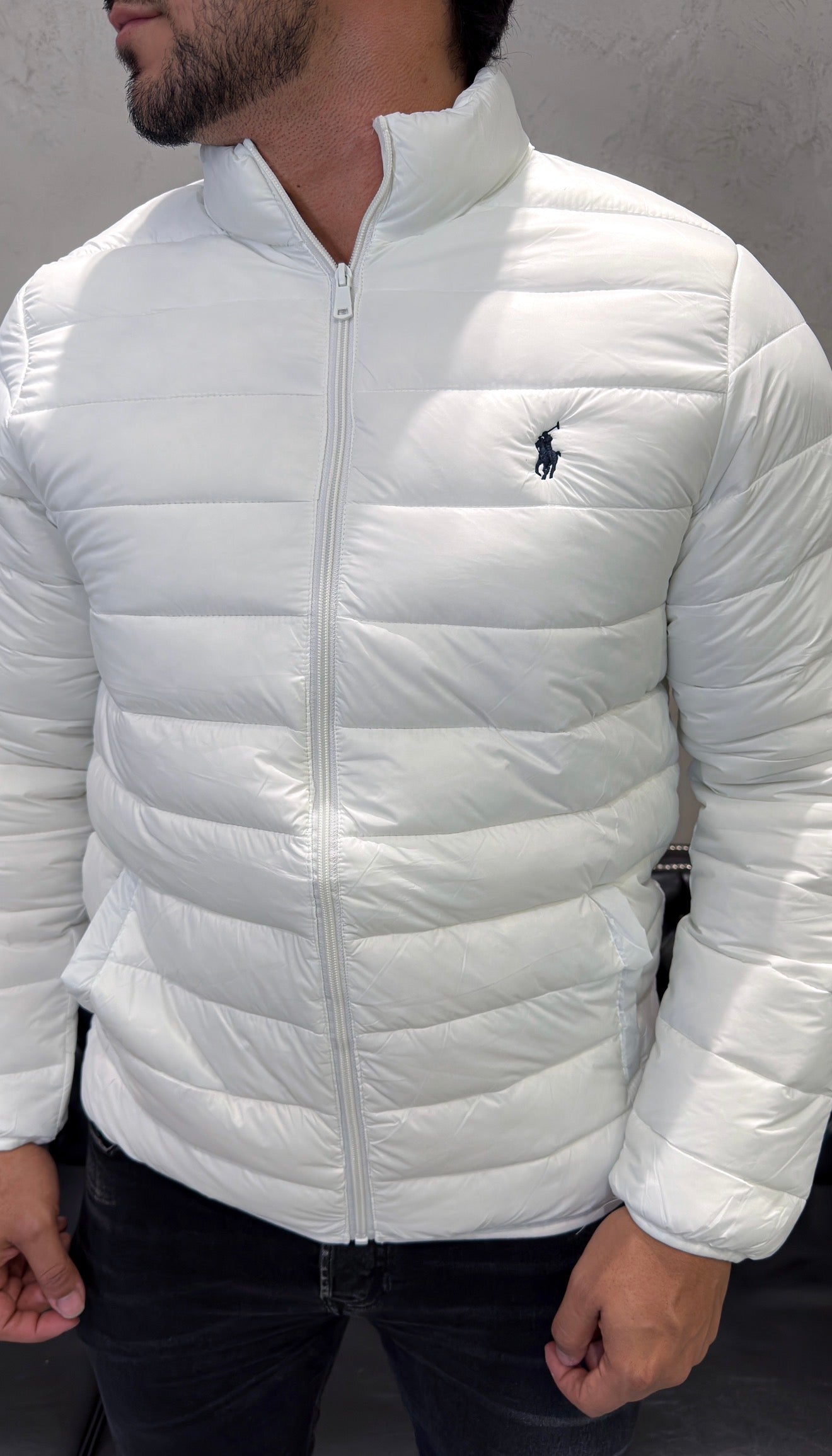Jaqueta Puffer Ralph Lauren Branco