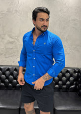 Camisa M/L Ralph Lauren Oxford Azul
