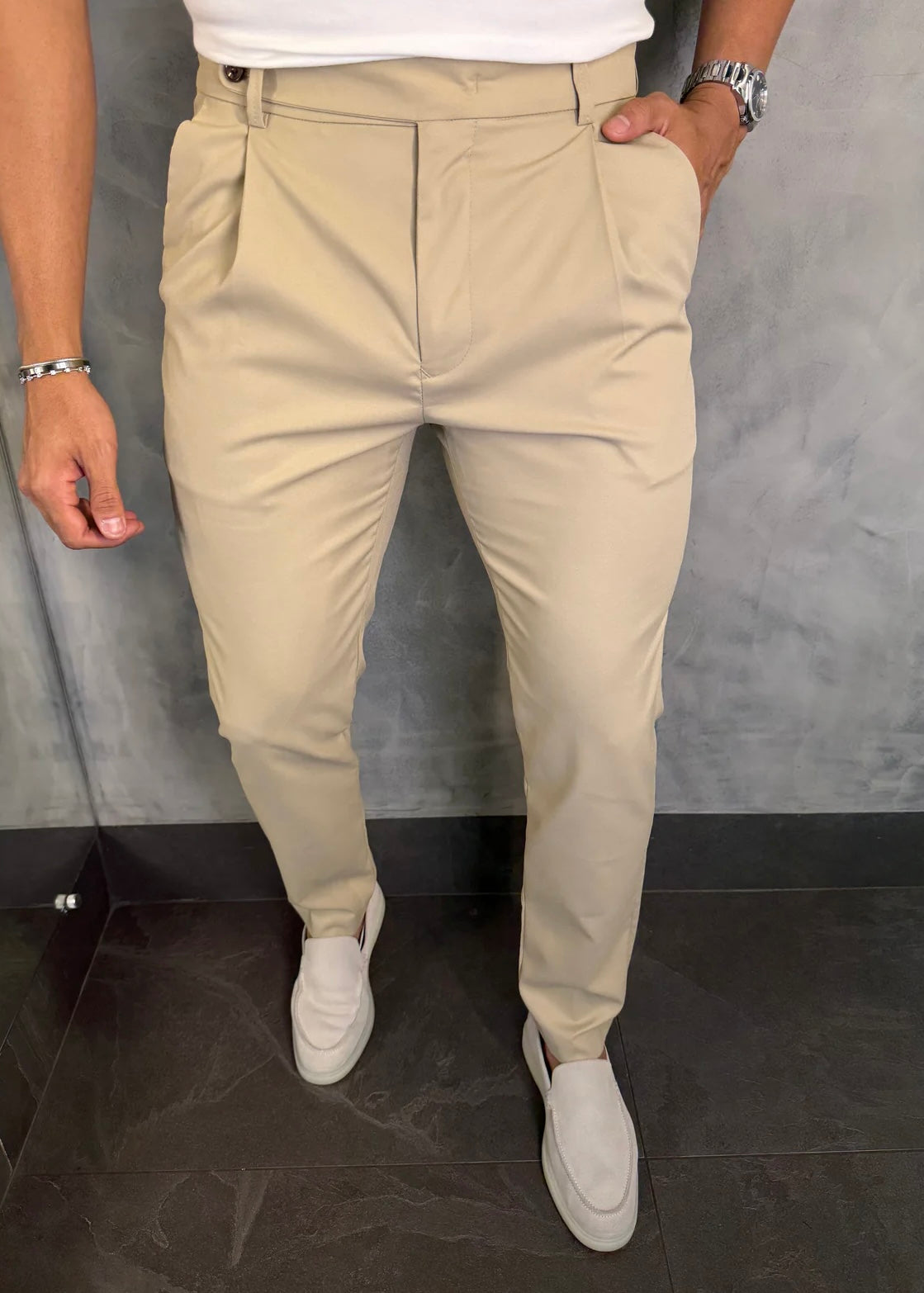Calça Alfaiataria Bege