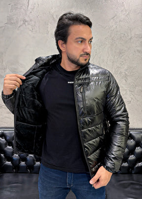Jaqueta Puffer Matelassê Preto