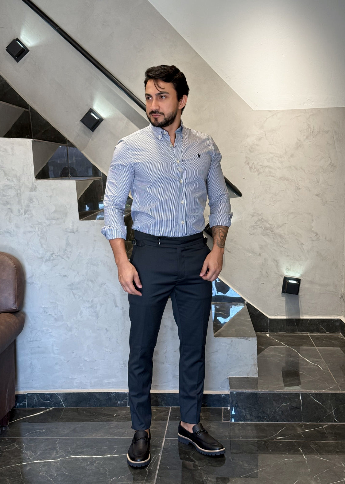Camisa Ralph Lauren M/Longa Listrada