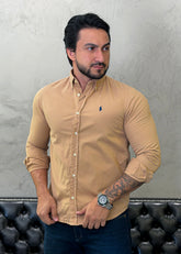 Camisa Ralph Lauren M/L Tinturada Khaki