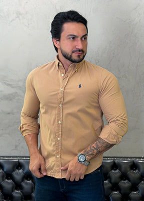Camisa Ralph Lauren M/L Tinturada Khaki