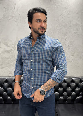 Camisa Ralph Lauren M/Longa MicroXadrez