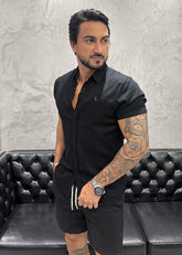 Camisa Reserva Linho M/C Preto