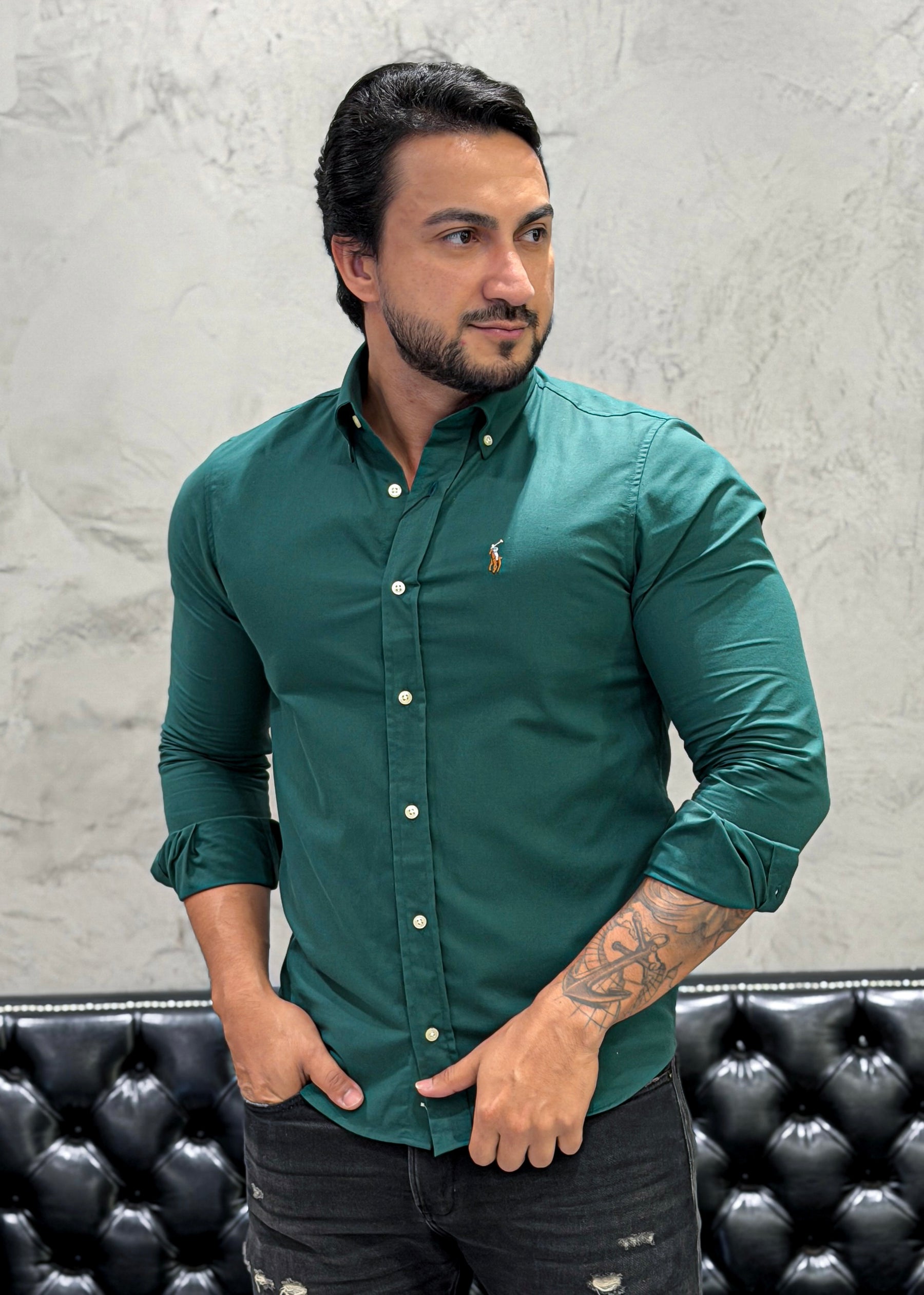 Camisa Ralph Lauren M/L Verde