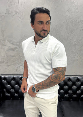 Polo Tricot Gola Zíper