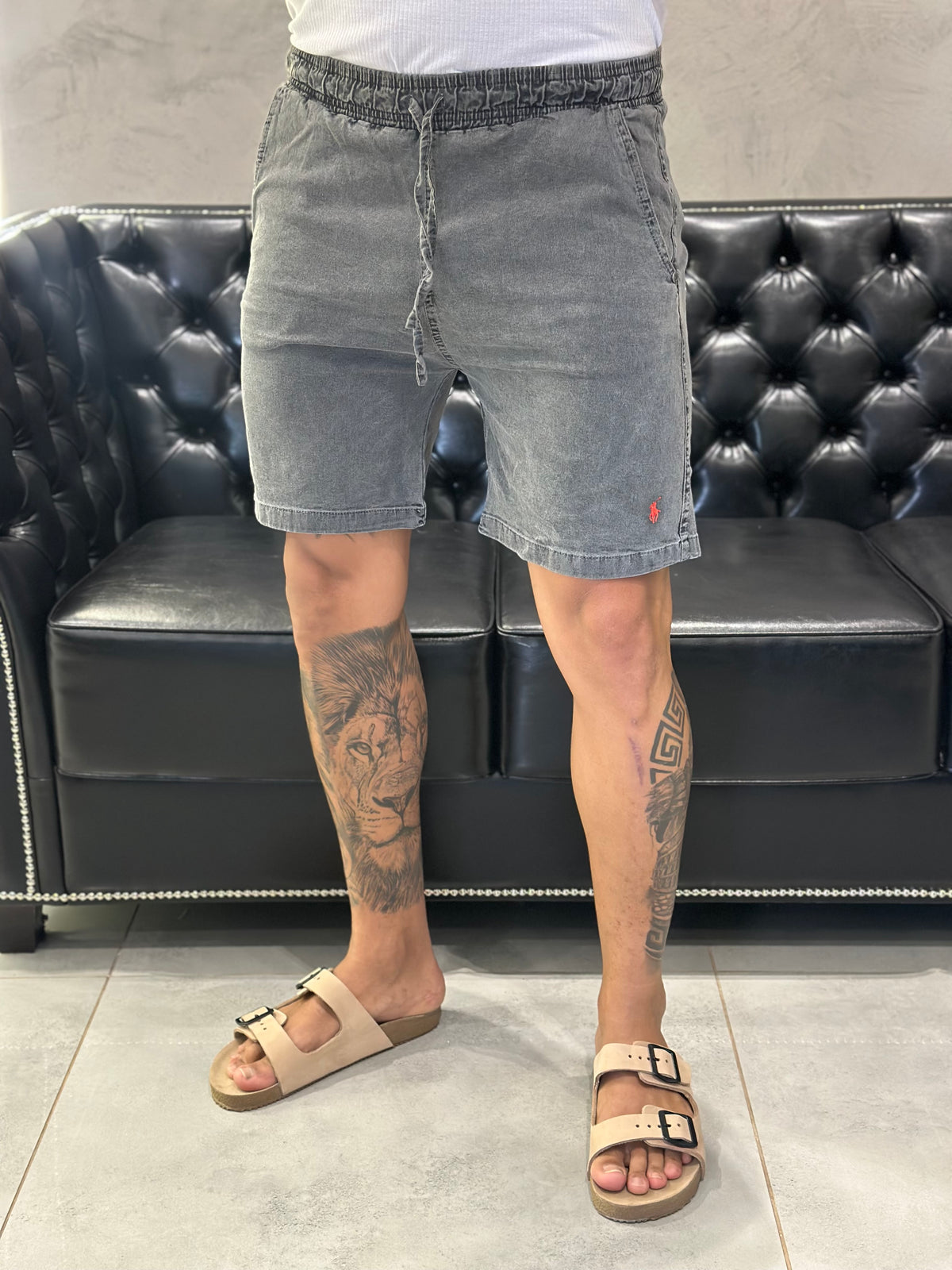 Short Sarja Polo Ralph Lauren Estonada Preto