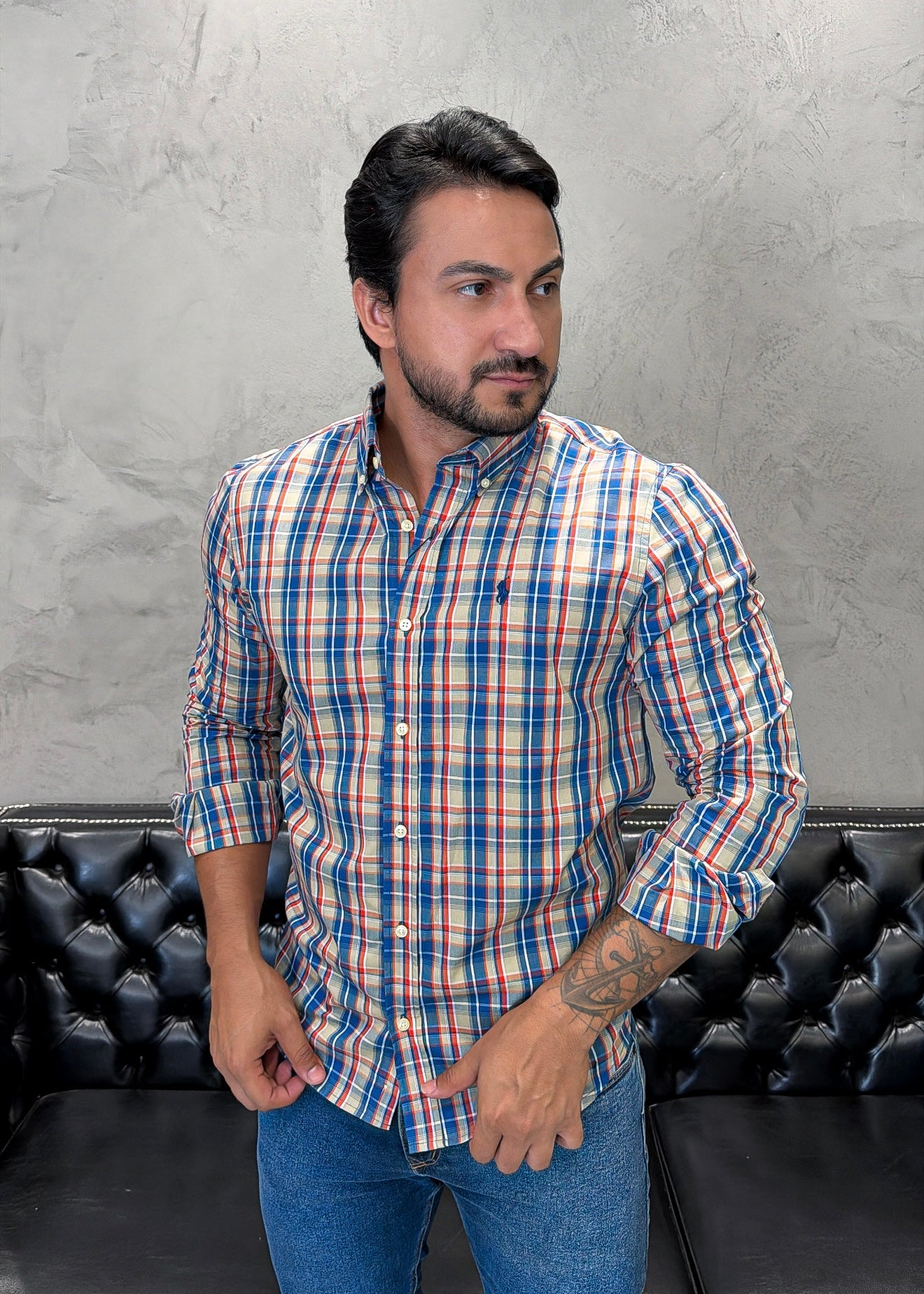 Camisa Ralph Lauren M/L Xadrez