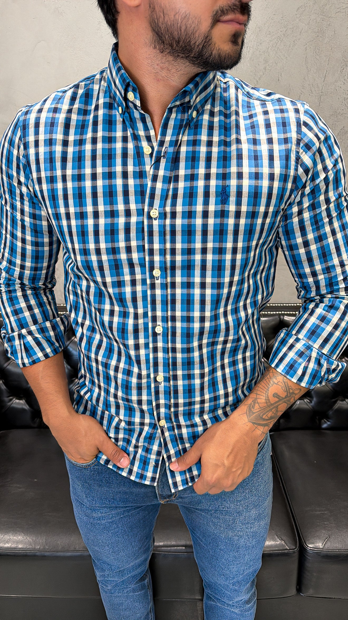 Camisa Ralph Lauren M/L Xadrez