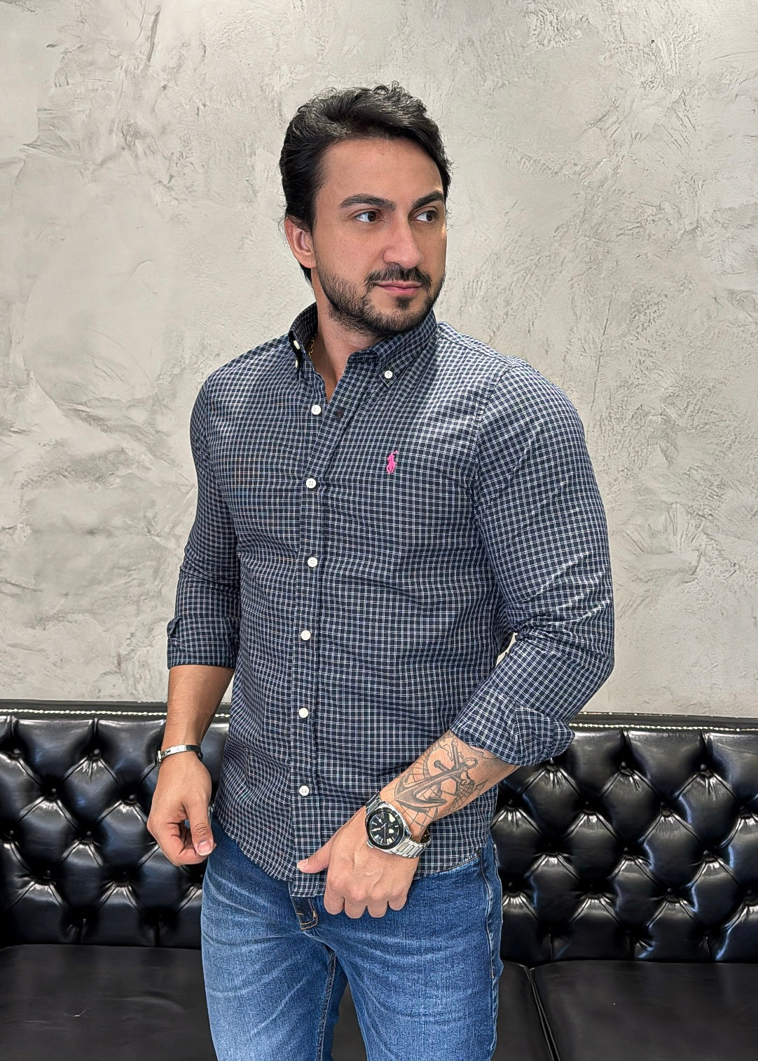Camisa Ralph Lauren M/Longa Xadrez