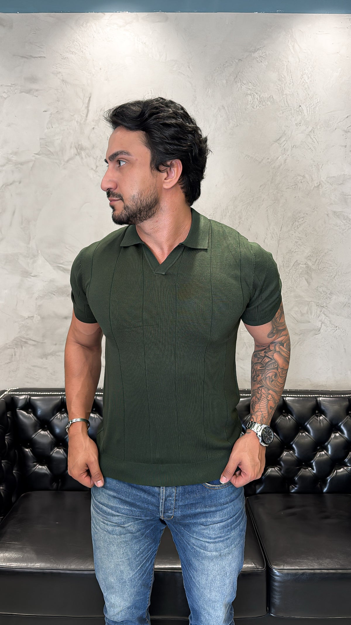 Polo Tricot Luxo Verde