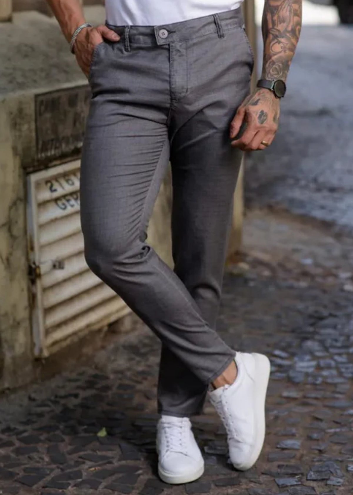 Calça Alfaiataria Skinny Xadrez