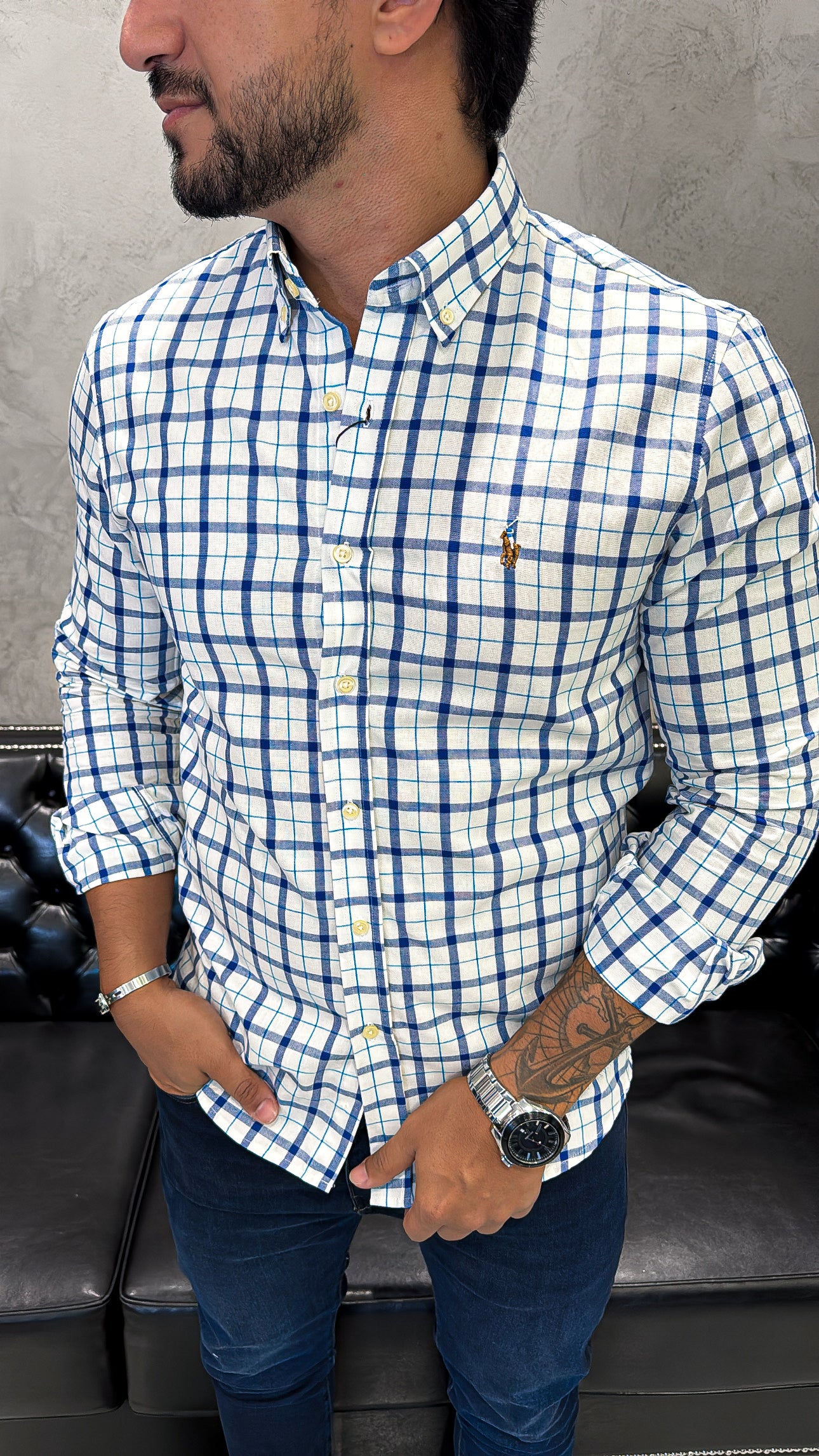 Camisa Ralph Lauren M/Longa Xadrez
