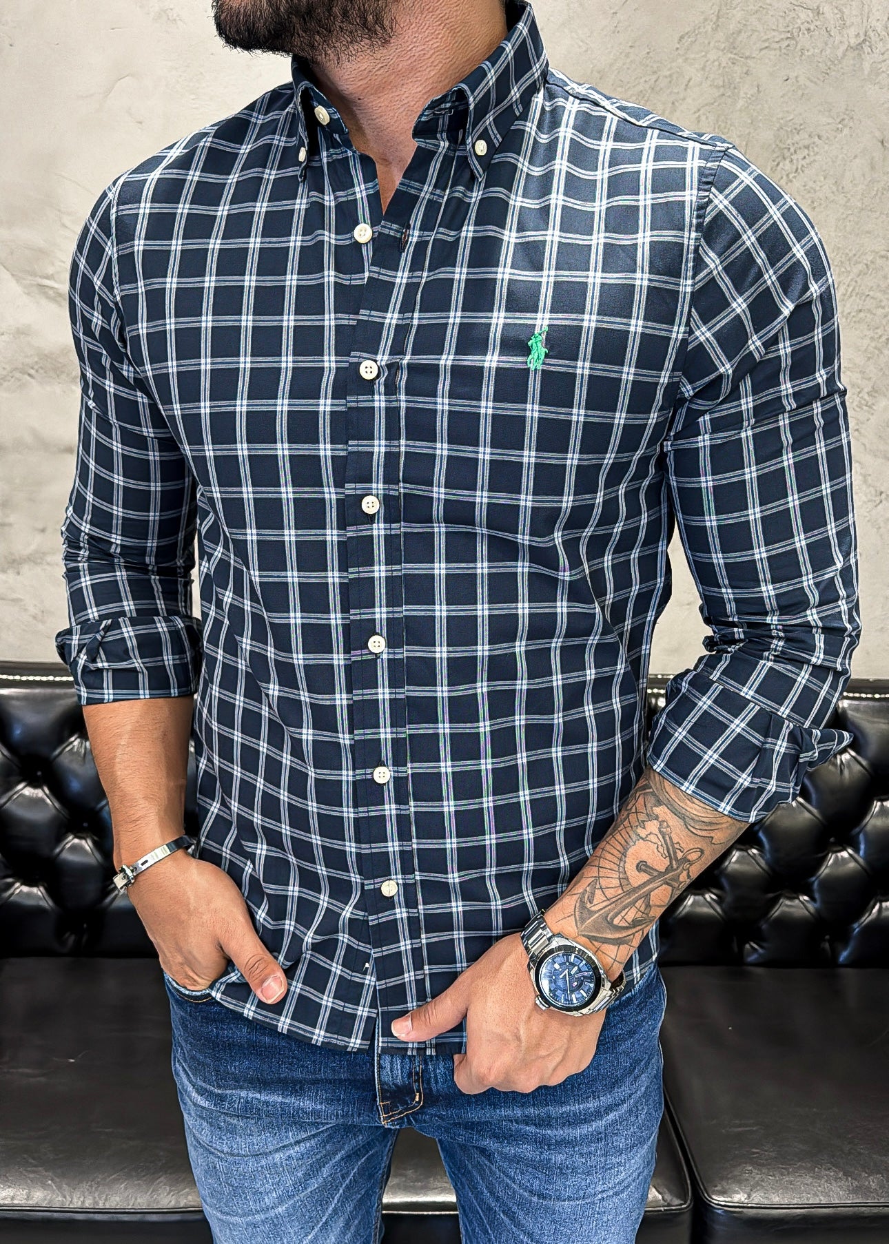 Camisa Ralph Lauren M/Longa Xadrez