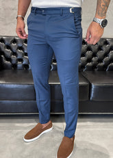 Calça Alfaiataria DL67 com Ajuste Lateral Marinho