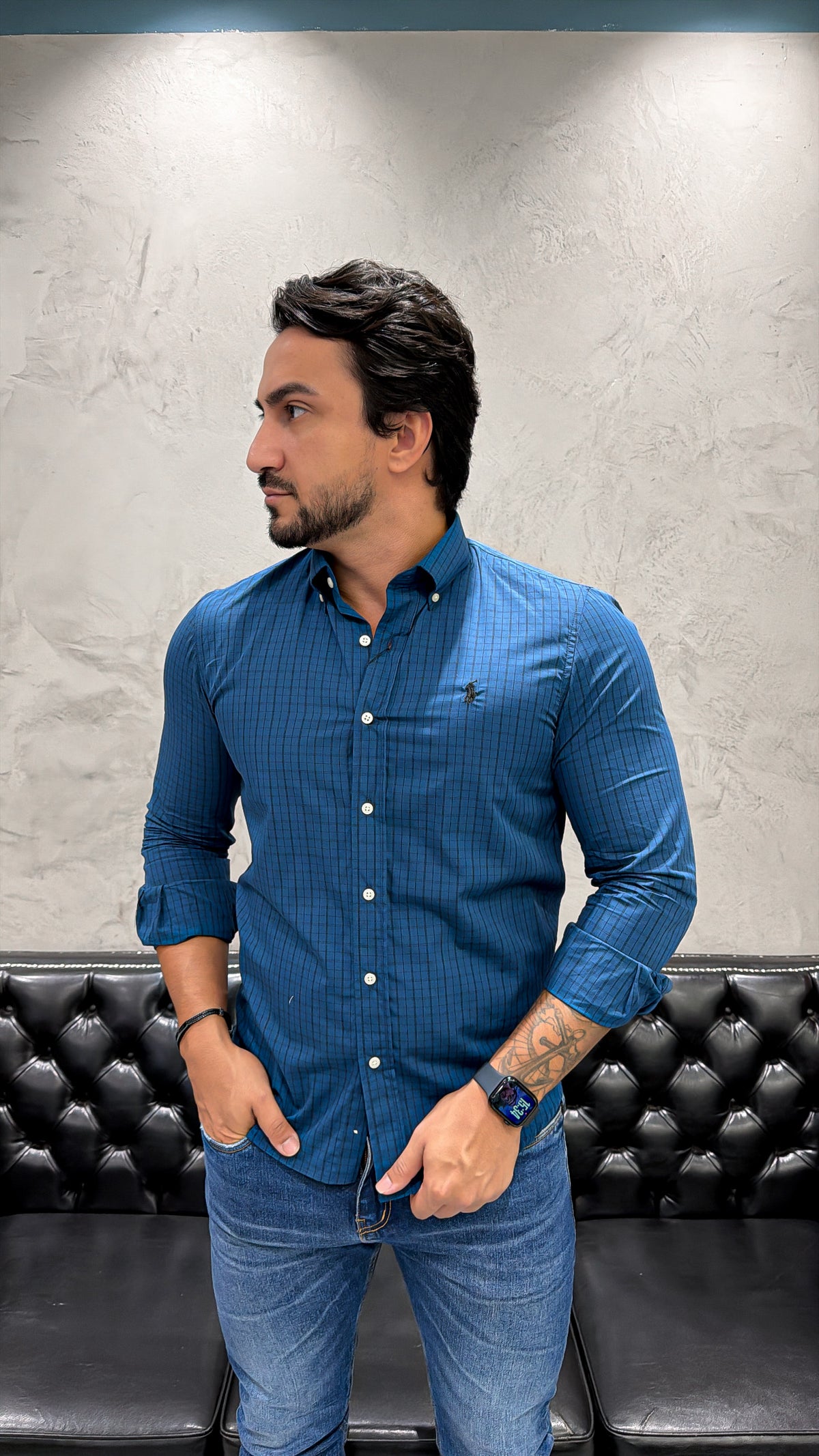 Camisa Ralph Lauren M/Longa Xadrez