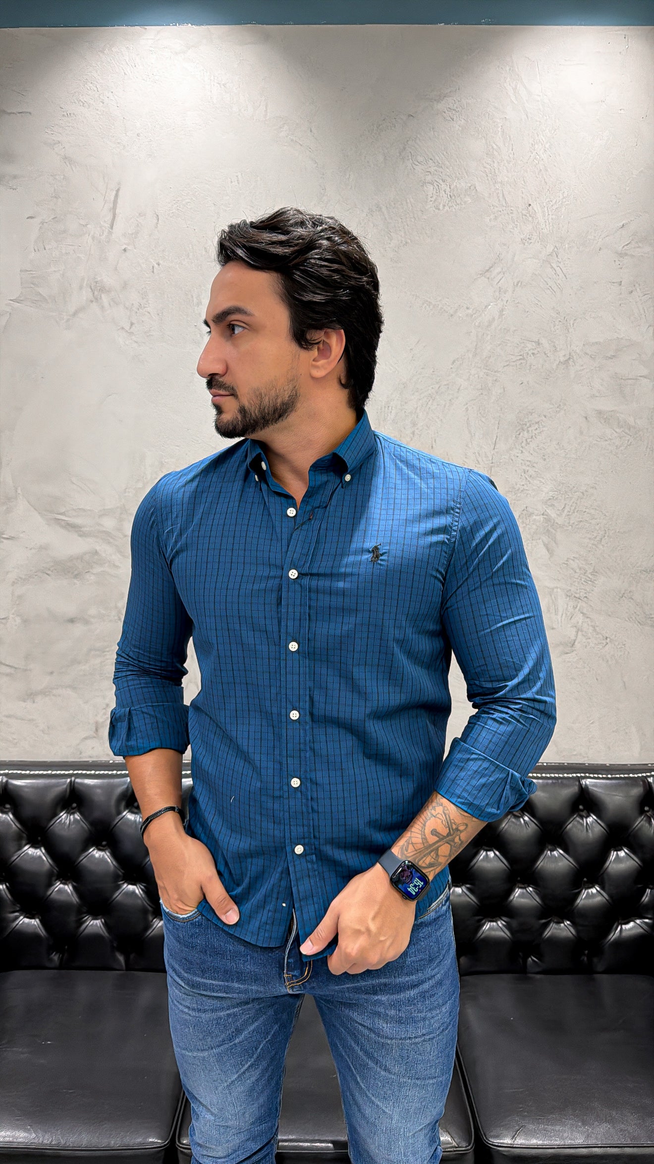 Camisa Ralph Lauren M/Longa Xadrez