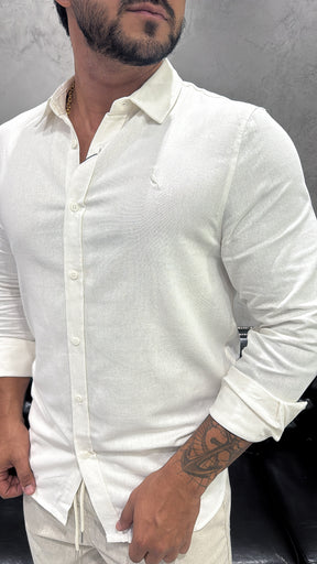 Camisa Reserva M/L Linho Off