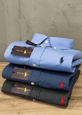 Camisa Ralph Lauren M/L Xadrez Minimalista