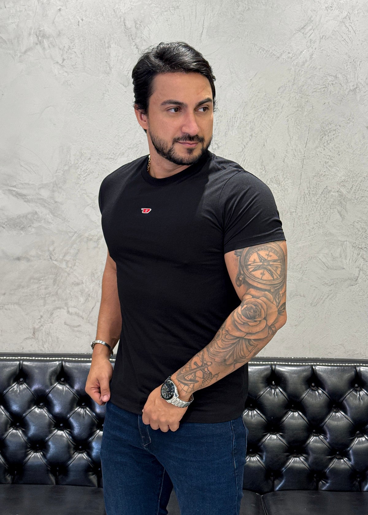 T-Shirt DIESEL Básica Preto