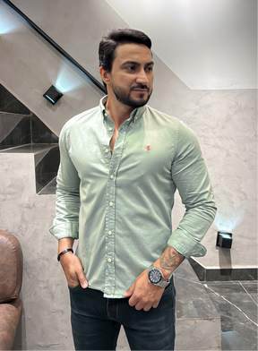 Camisa Ralph Lauren M/Longa Tinturada Verde