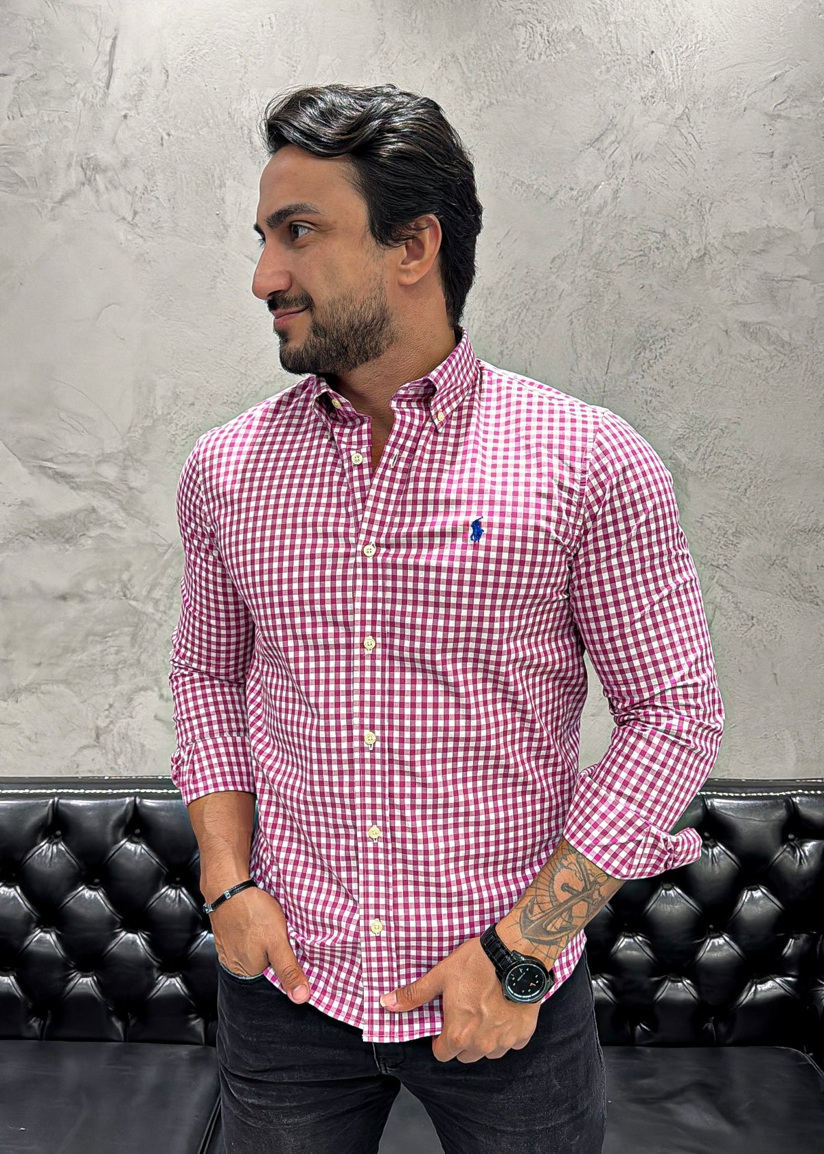 Camisa Ralph Lauren M/Longa Xadrez