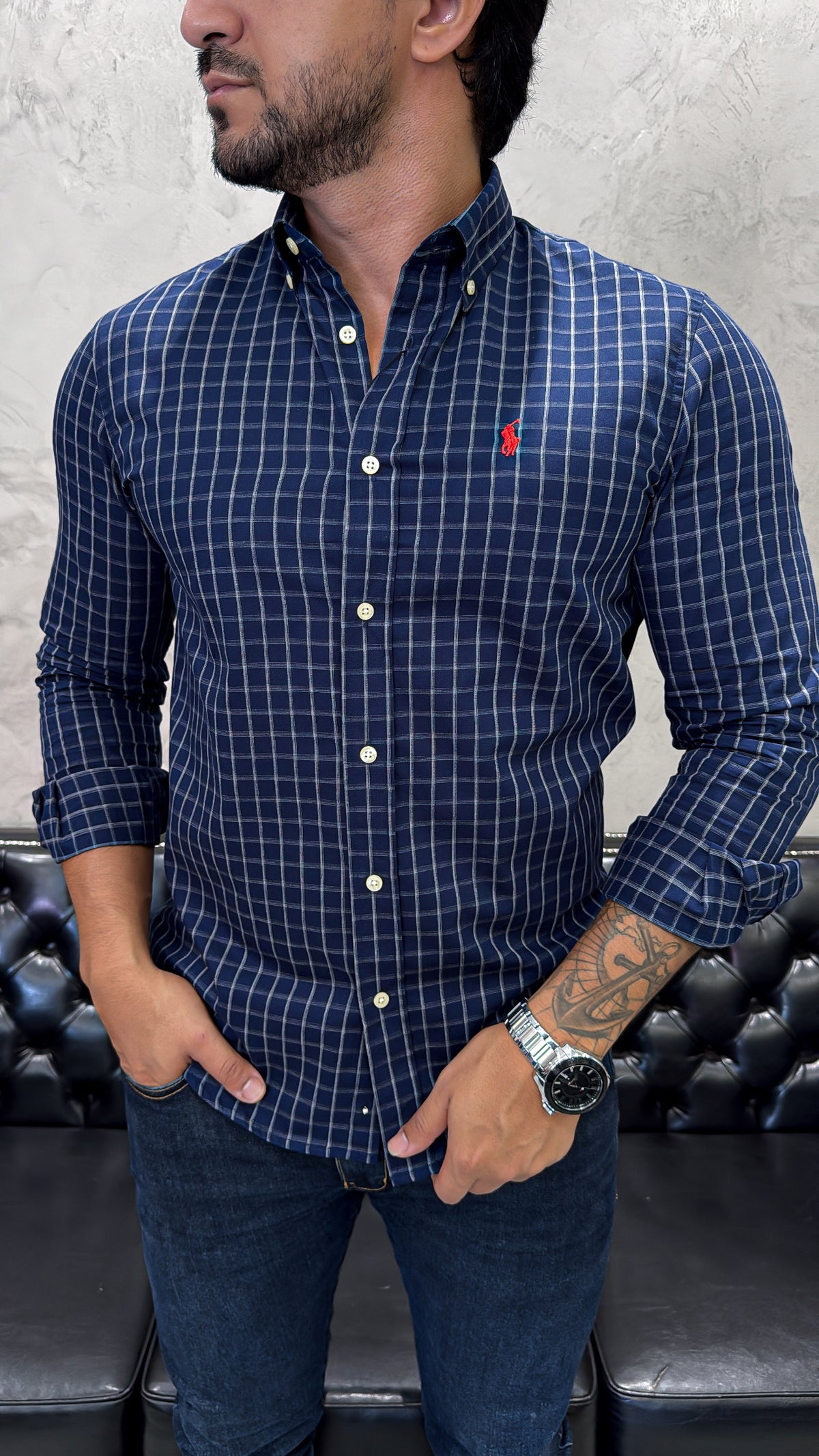 Camisa Ralph Lauren M/Longa Xadrez