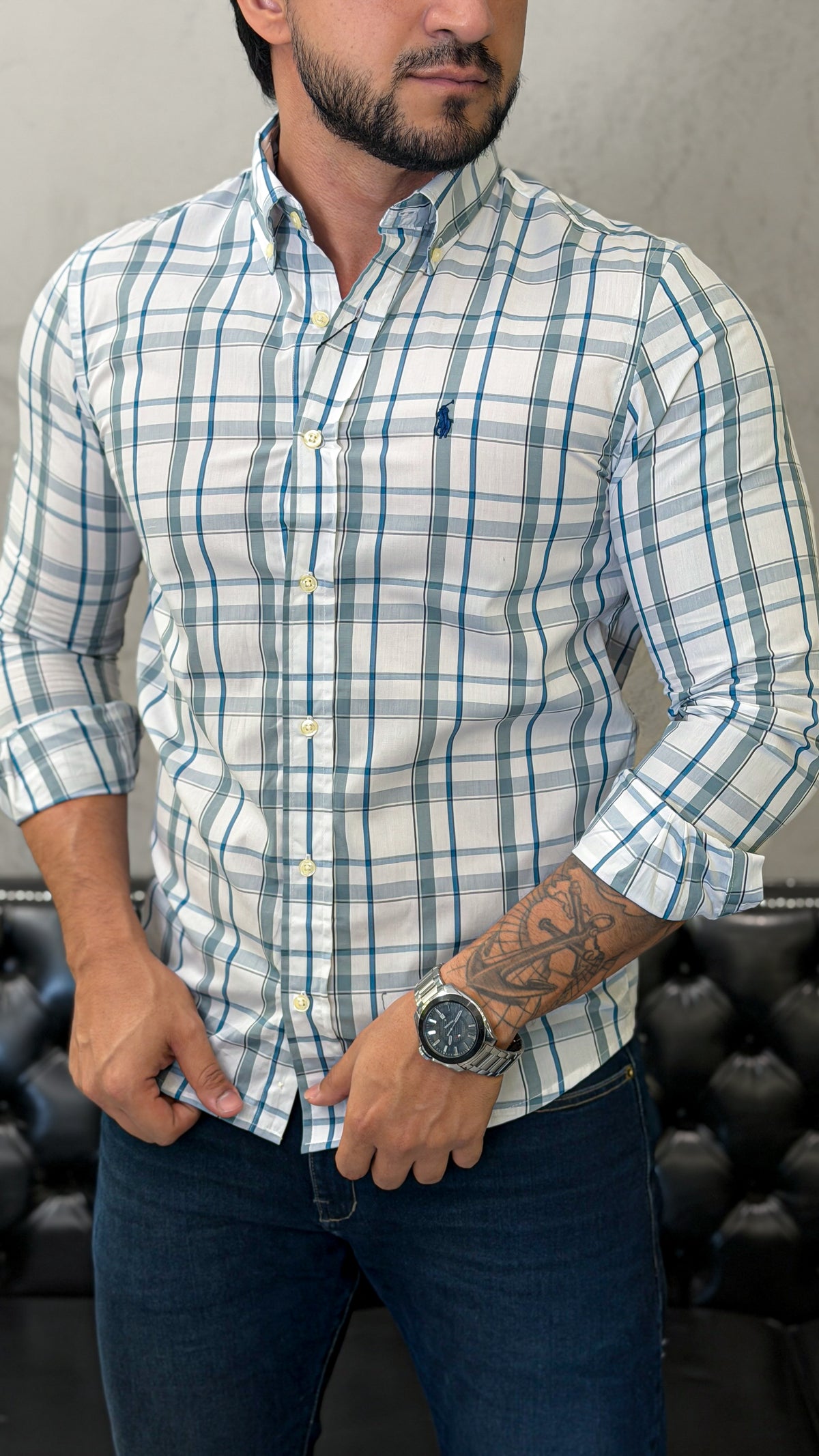 Camisa Ralph Lauren M/L Xadrez