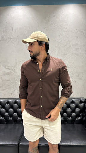 Camisa Ralph Lauren Sarja M/L Marrom