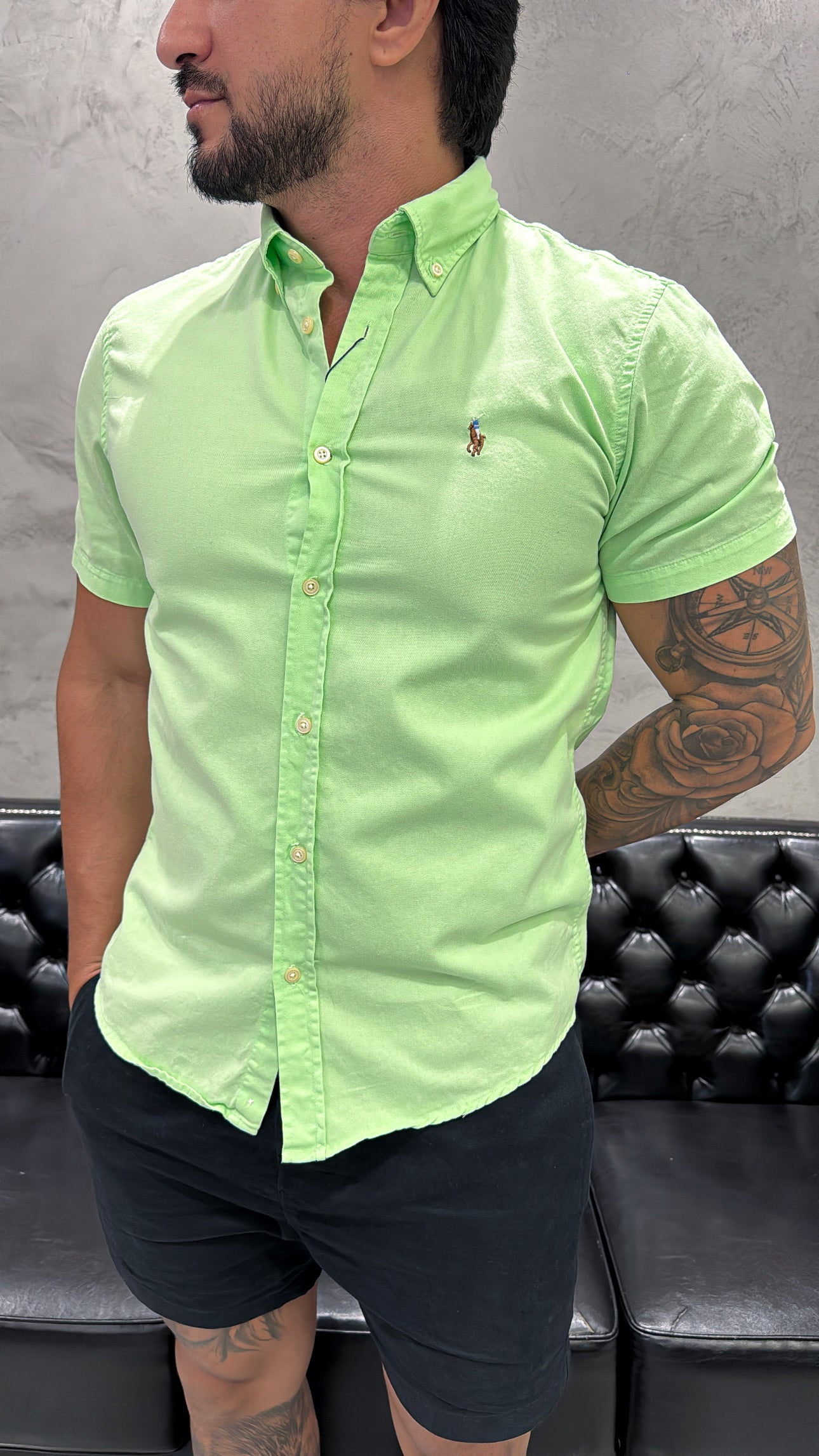 Camisa Ralph Lauren M/C Verde