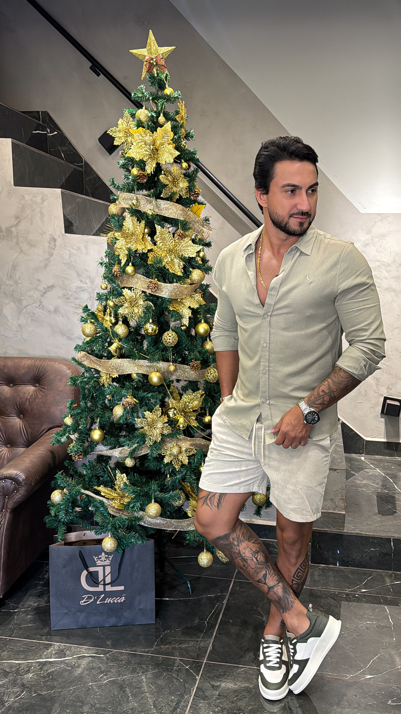 Camisa Reserva M/L Linho Verde Menta