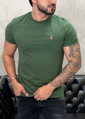 T-Shirt Basic Ralph Lauren Musgo