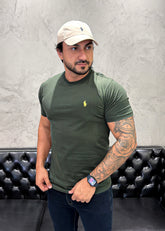 T-Shirt Basic Ralph Lauren Musgo