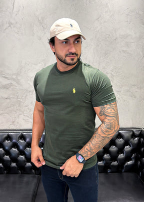 T-Shirt Basic Ralph Lauren Musgo