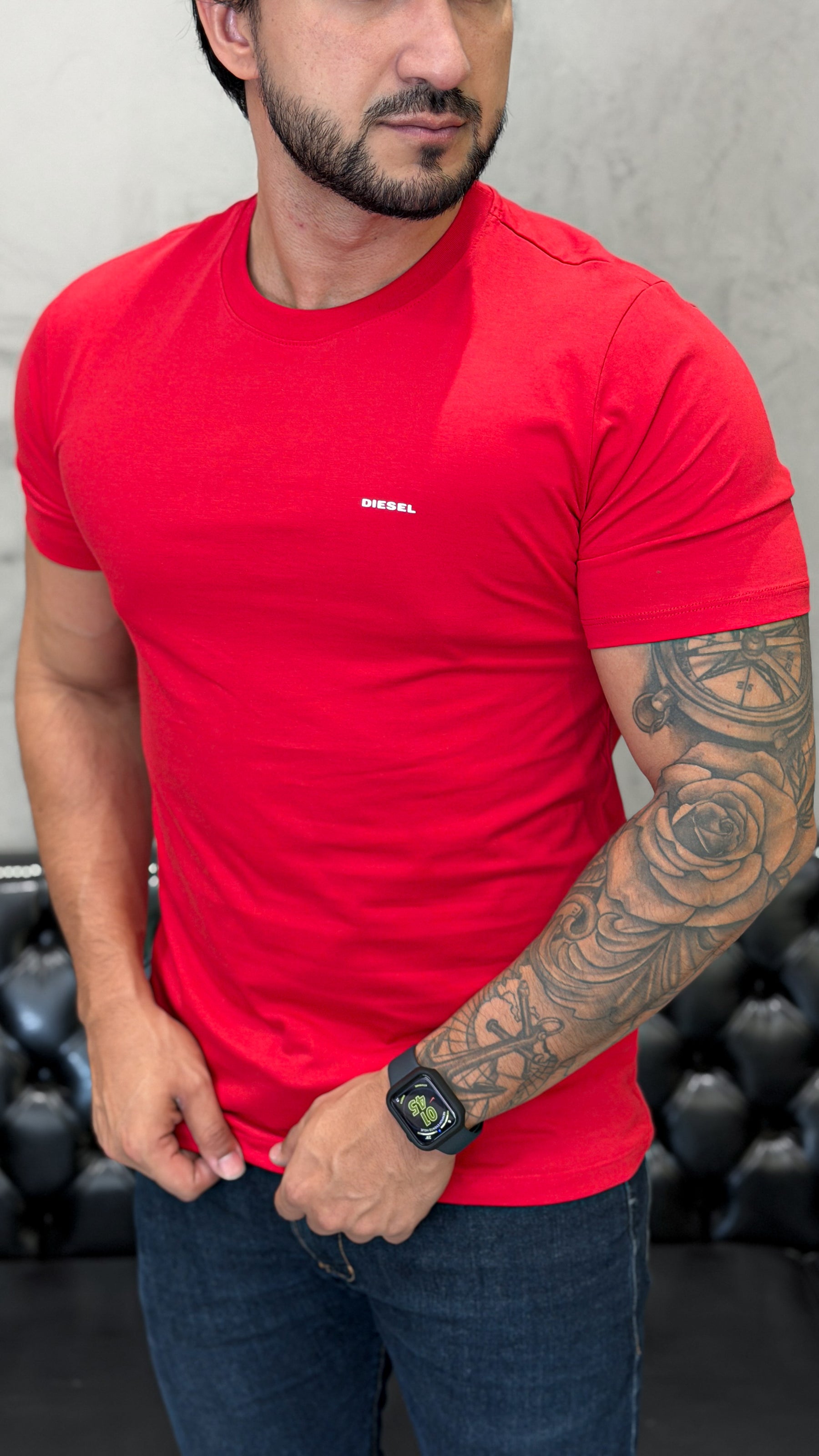 T-Shirt DIESEL Basic Vermelho