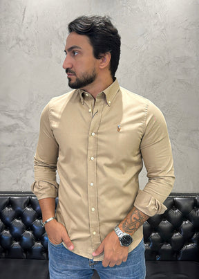 Camisa Ralph Lauren M/Longa Khaki