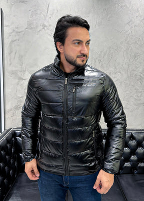 Jaqueta Puffer Matelassê Preto