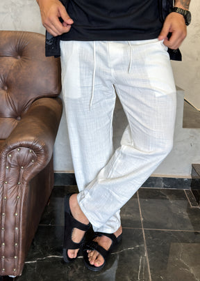 Calça em Linho Branco