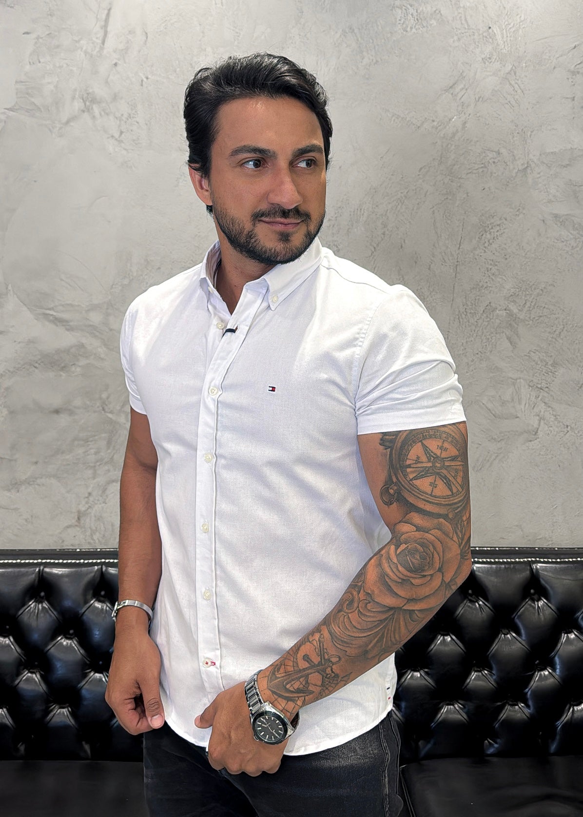 Camisa T. H.  M/Curta Branco
