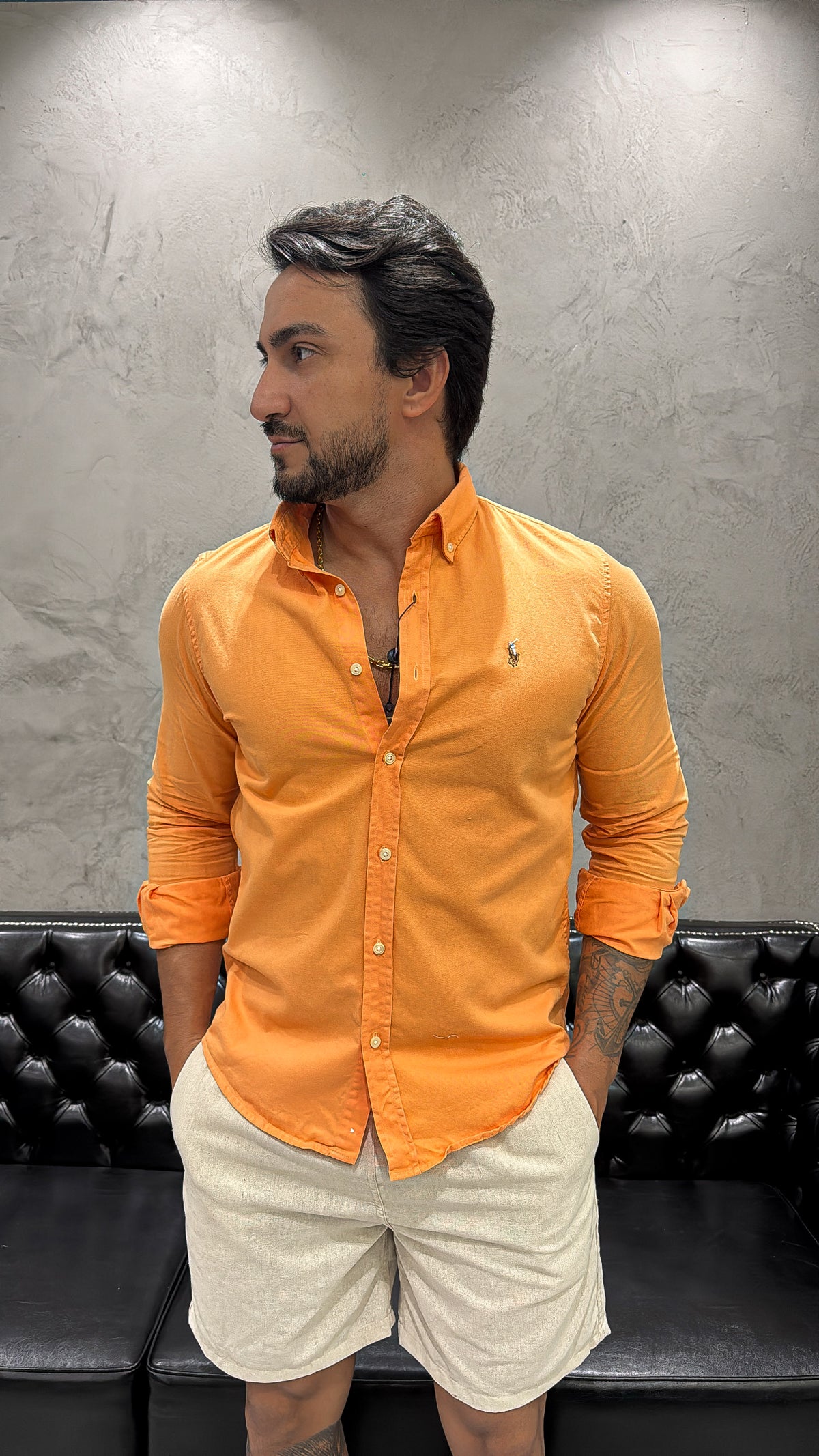 Camisa Ralph Lauren Sarja M/L Laranja