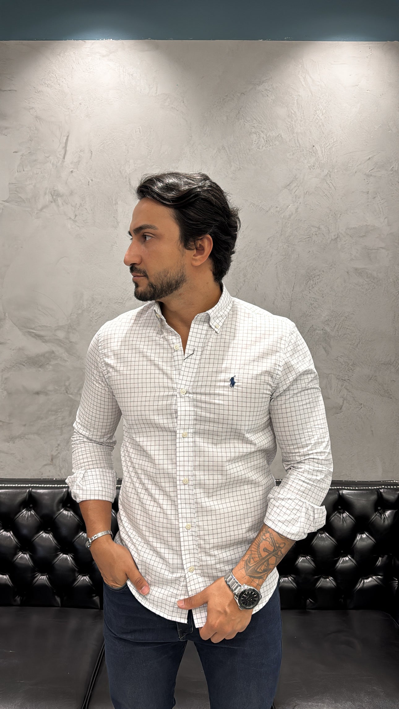 Camisa Ralph Lauren M/Longa MicroXadrez