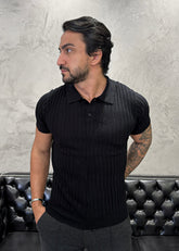 Polo Tricot Luxo Preto