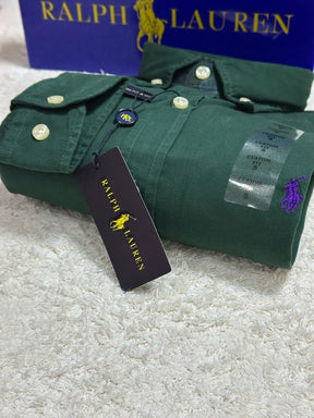 Camisa Ralph Lauren M/Longa Tinturada Verde