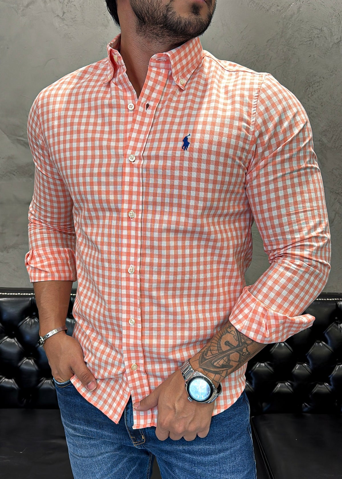Camisa Ralph Lauren M/Longa Xadrez