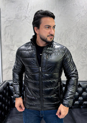 Jaqueta Puffer Matelassê Preto