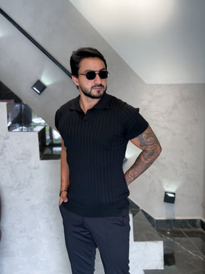 Polo Tricot Luxo Preto
