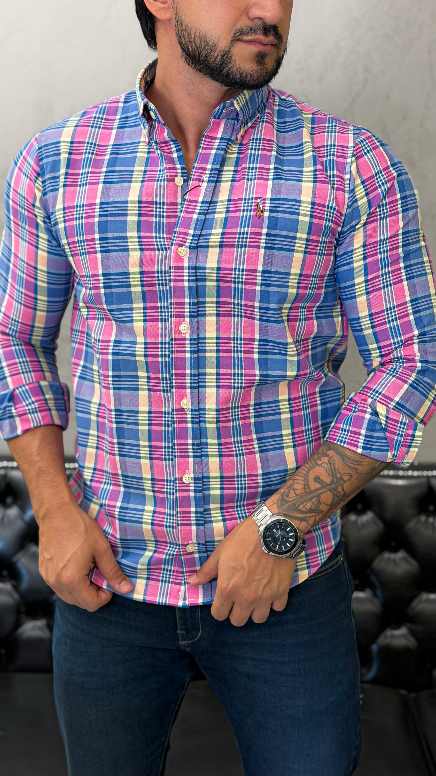 Camisa Ralph Lauren M/L Xadrez Americana