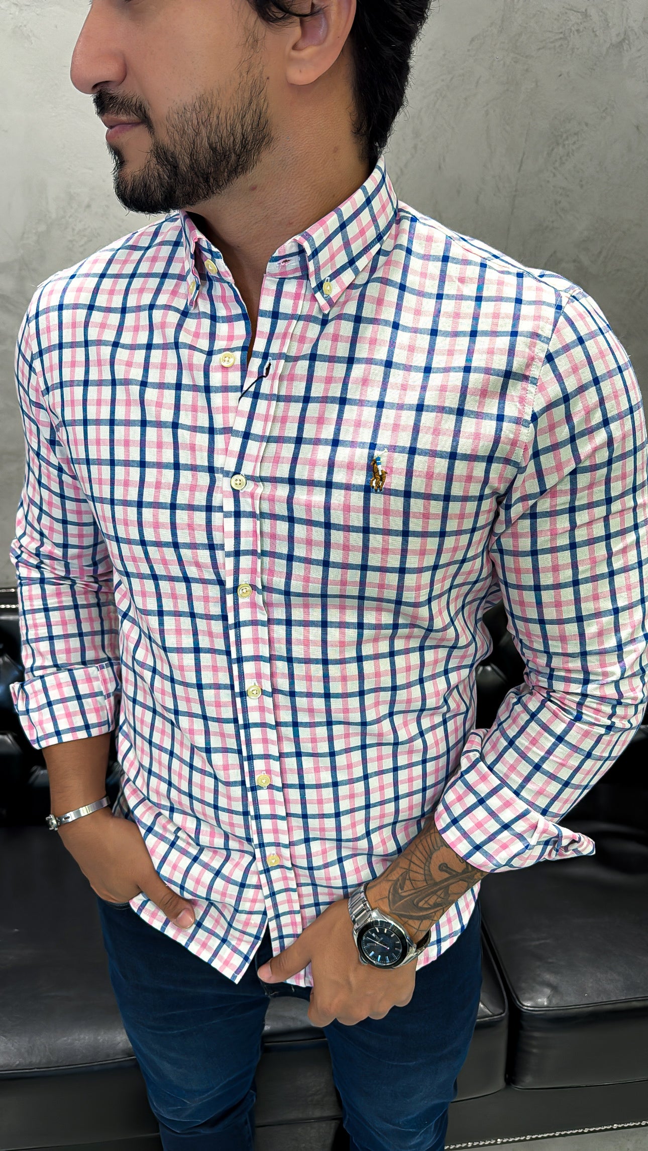 Camisa Ralph Lauren M/Longa Xadrez